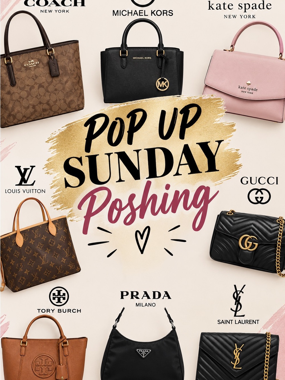 Pop Up Sunday Posing - Women Bags Collection (Black, Pink, Brown)